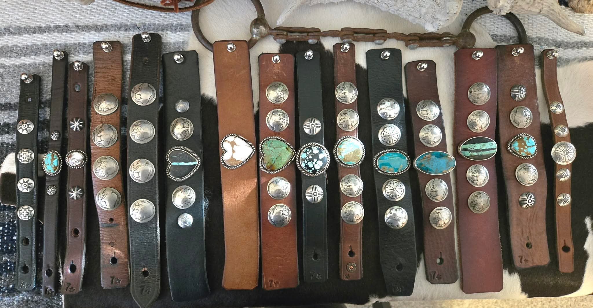 Leather & Stone Bracelets