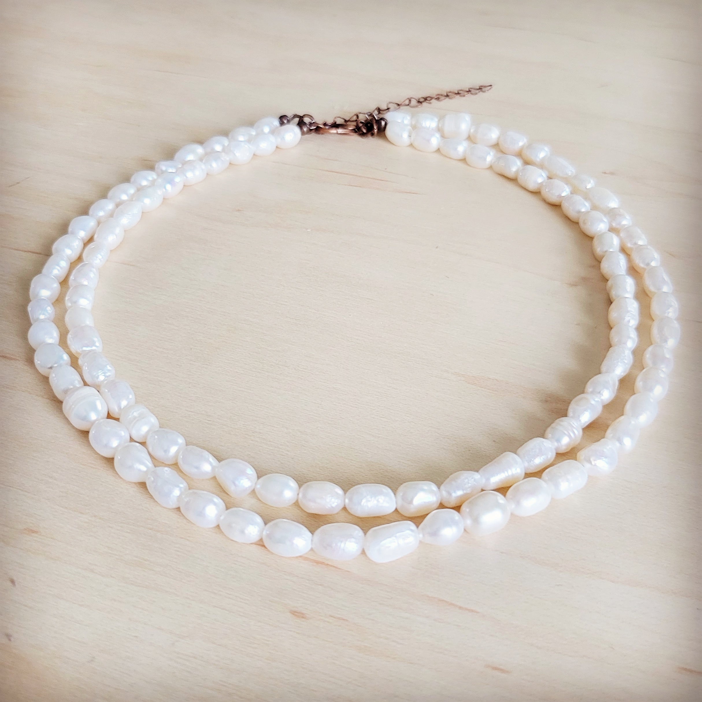 Genuine Freshwater Pearl Double Strand Necklace 263y