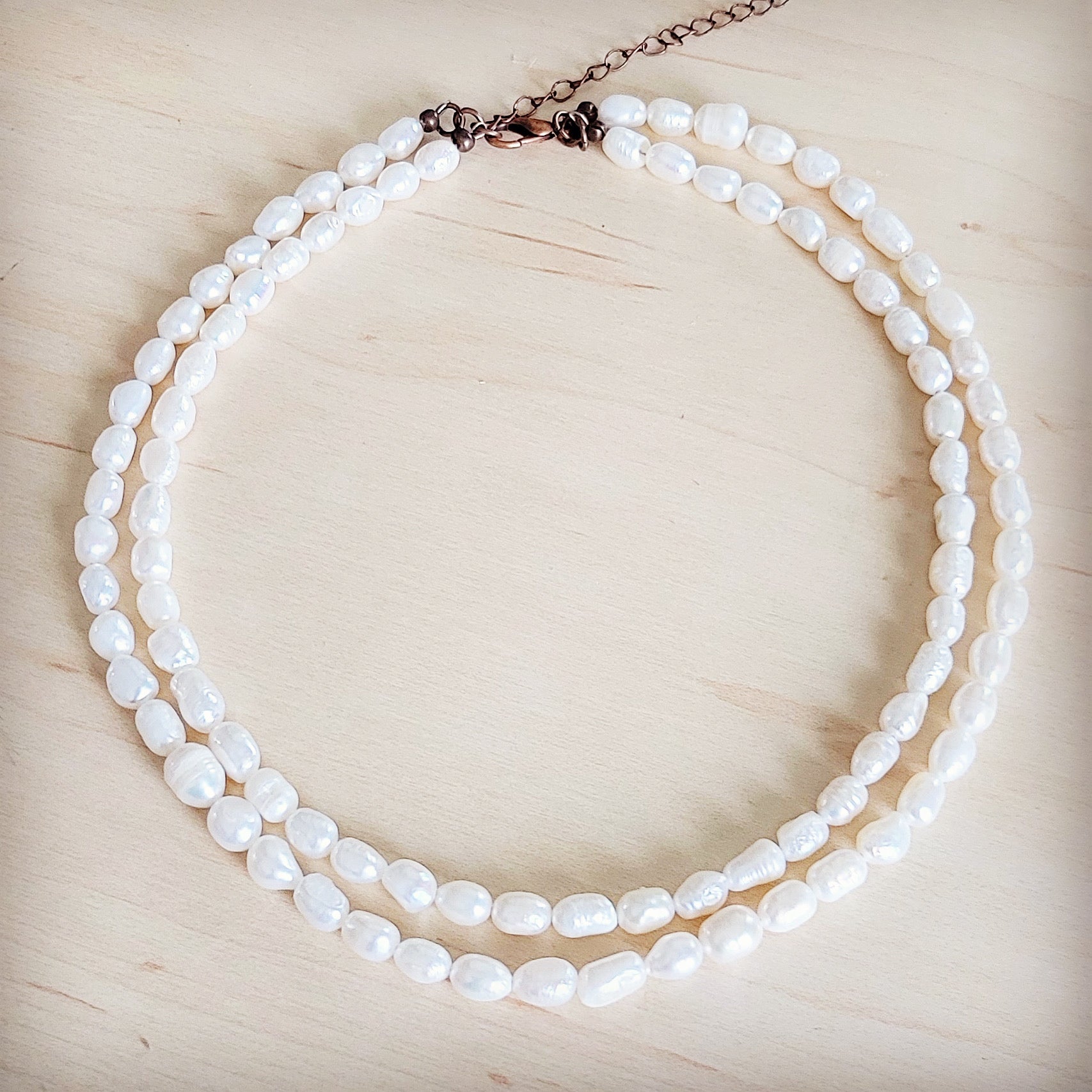 Genuine Freshwater Pearl Double Strand Necklace 263y