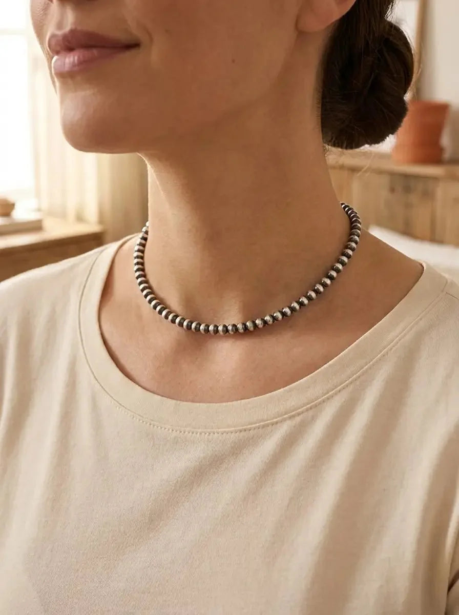 5mm Sterling Pearl Choker — 14 inch