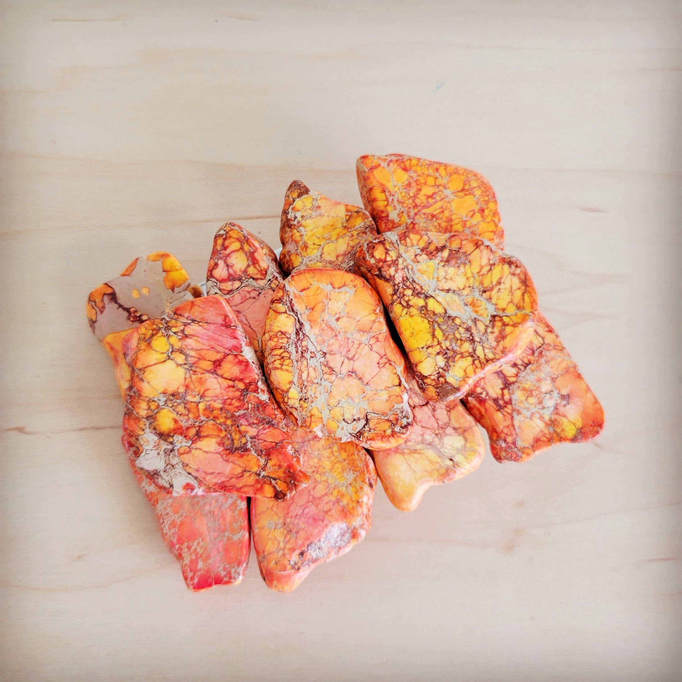 Medium Orange Regalite Slab Belt Buckle 908m