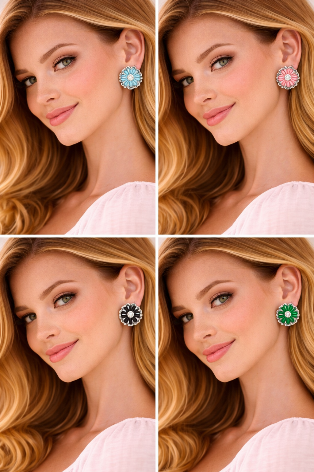Brass Stud Earrings | Brass Concho Stud Earrings