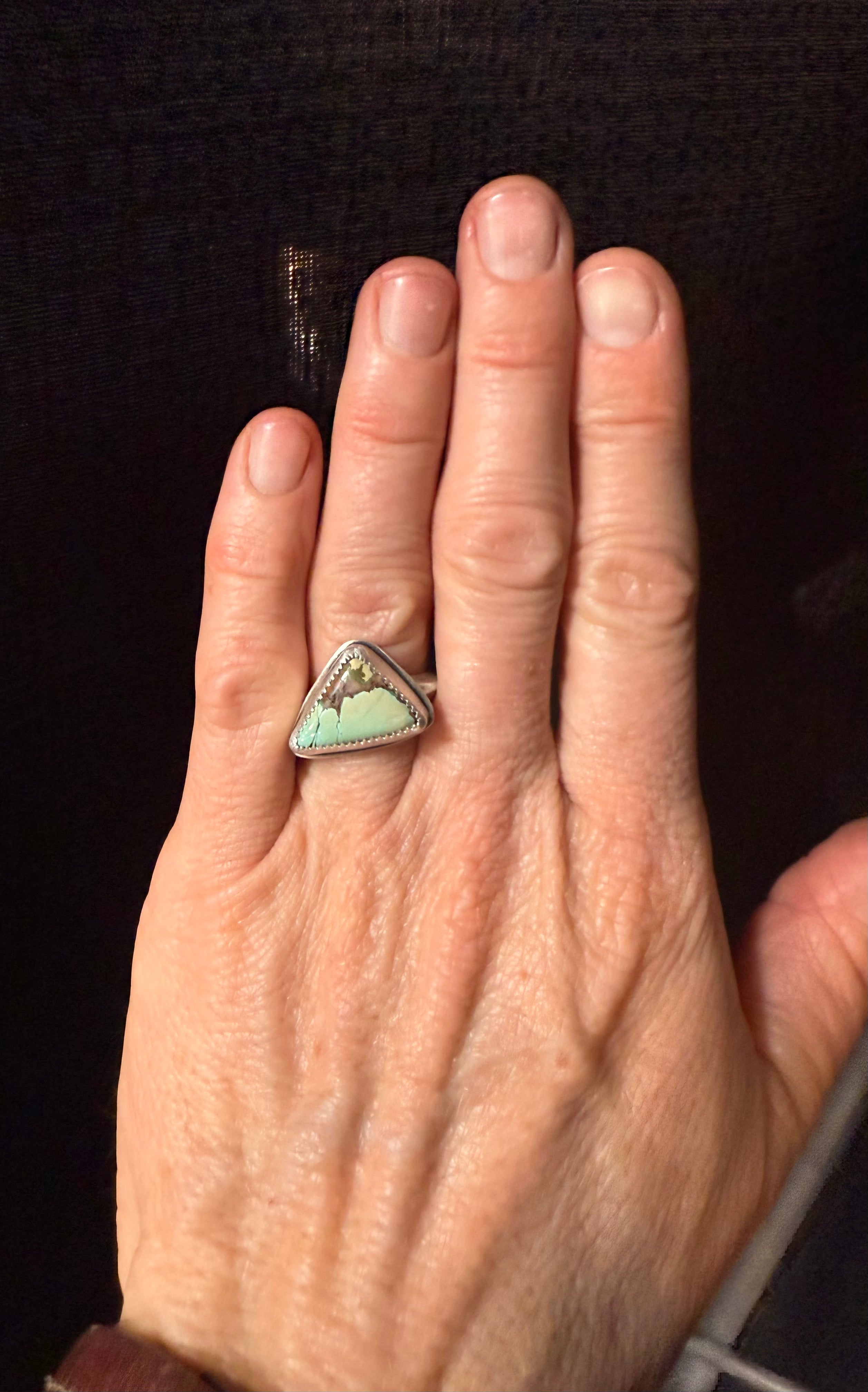 Turquoise Triangle Ring| Royston Turquoise Ring