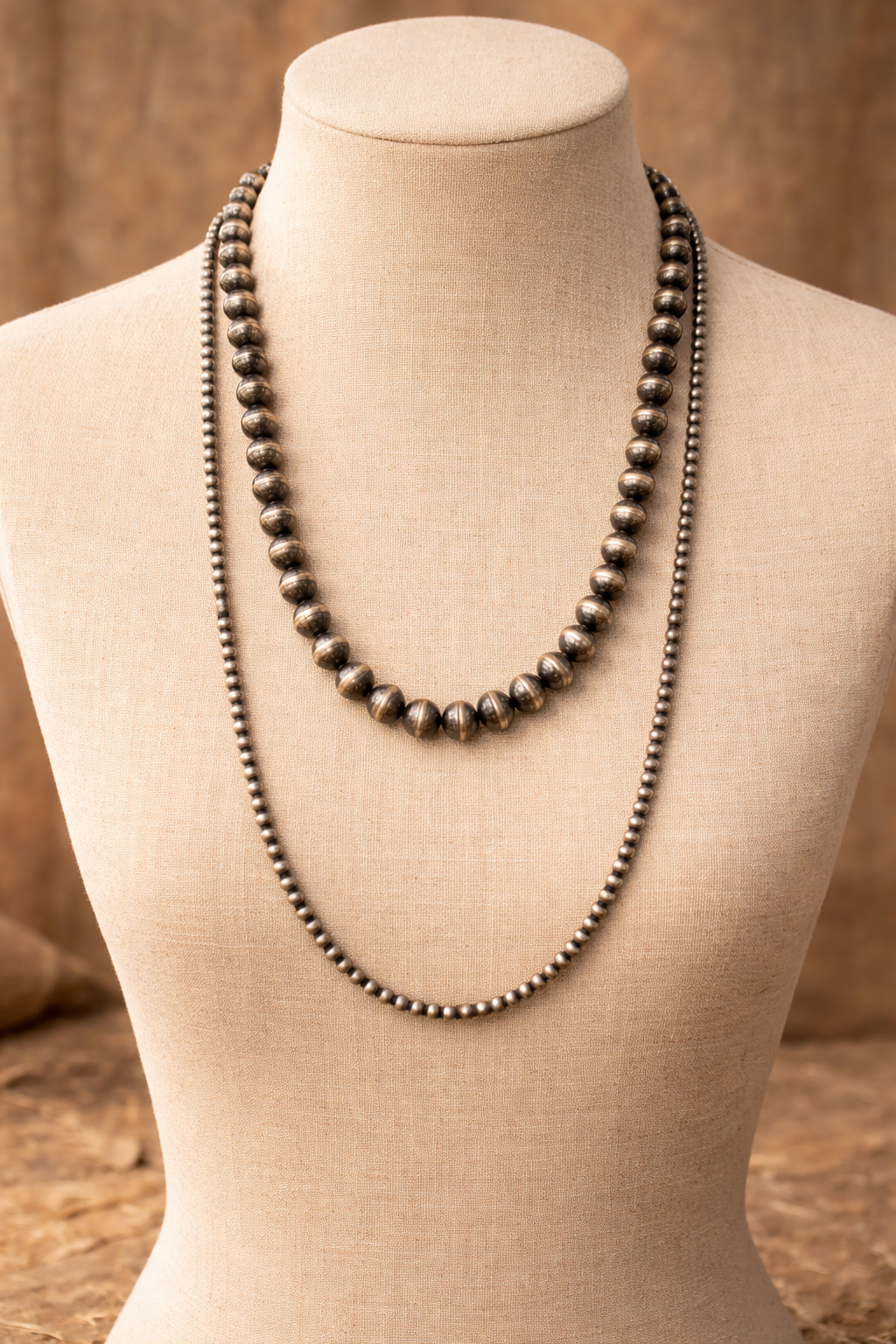 Handmade Copper Navajo Bead Necklace