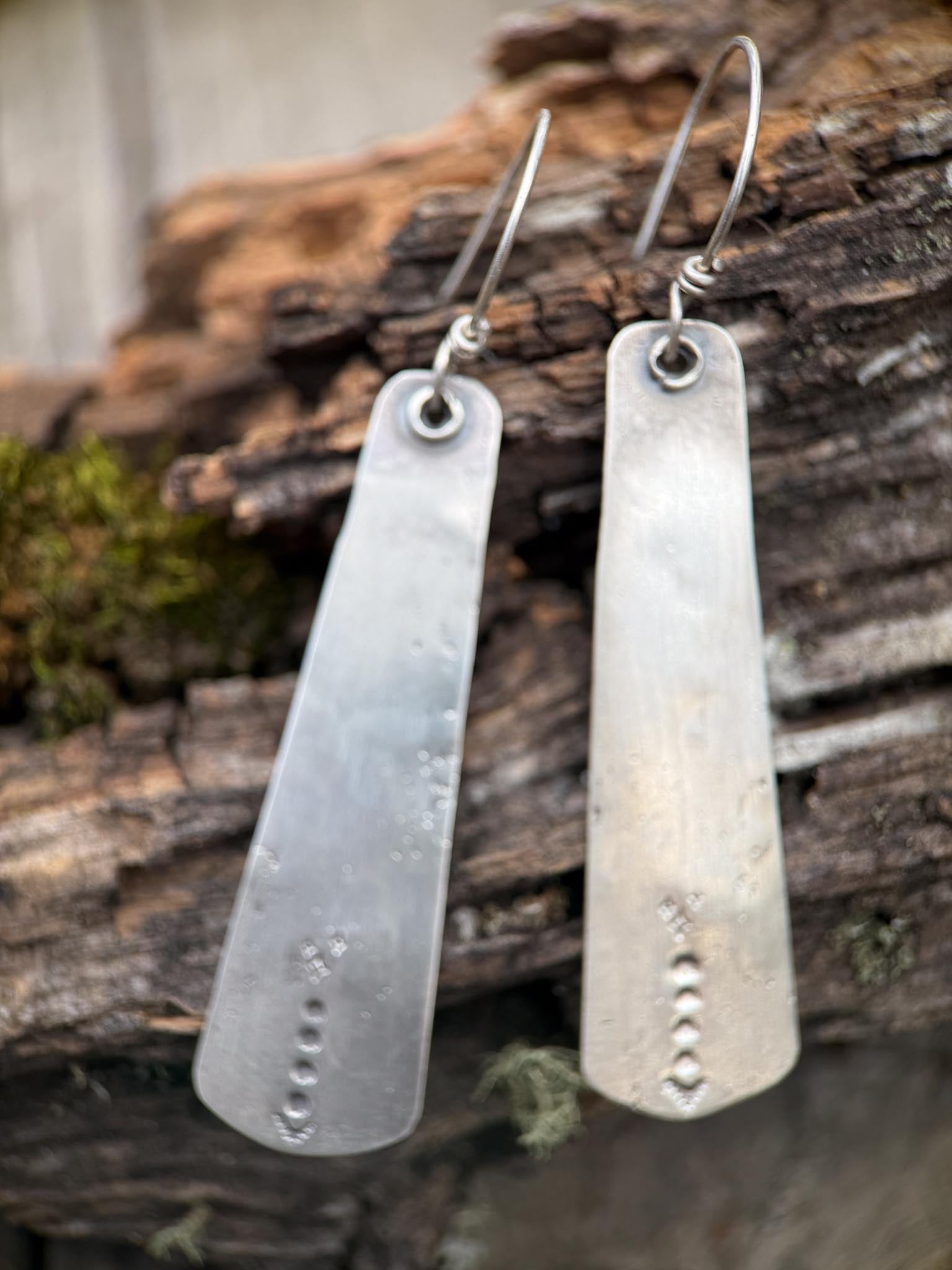 Sterling Silver Tapered Dangle Earrings | Longevity Northbound