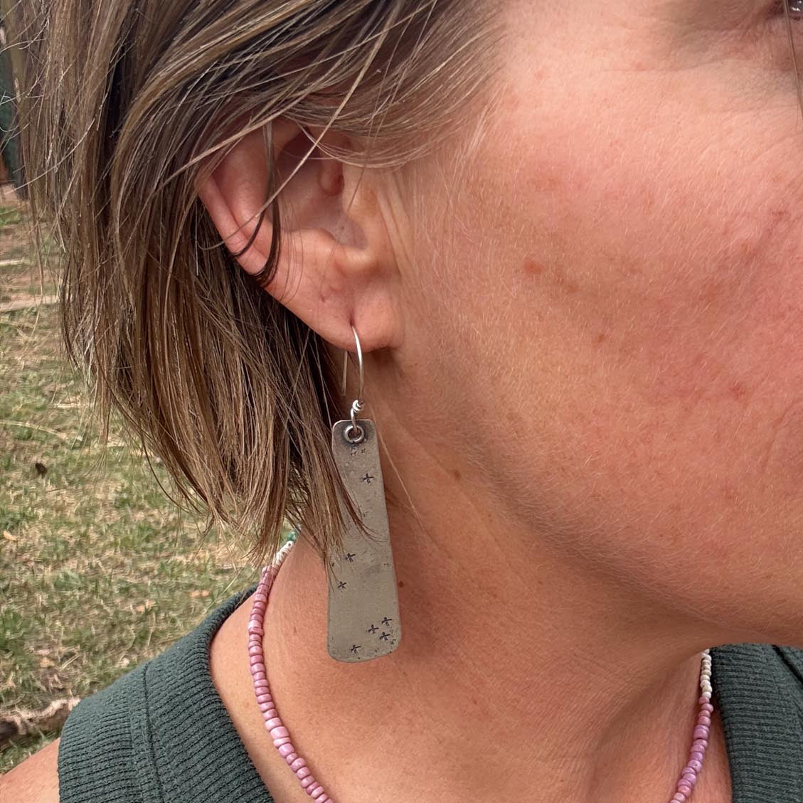 Sterling Silver Tapered Earrings | Longevity Celestial
