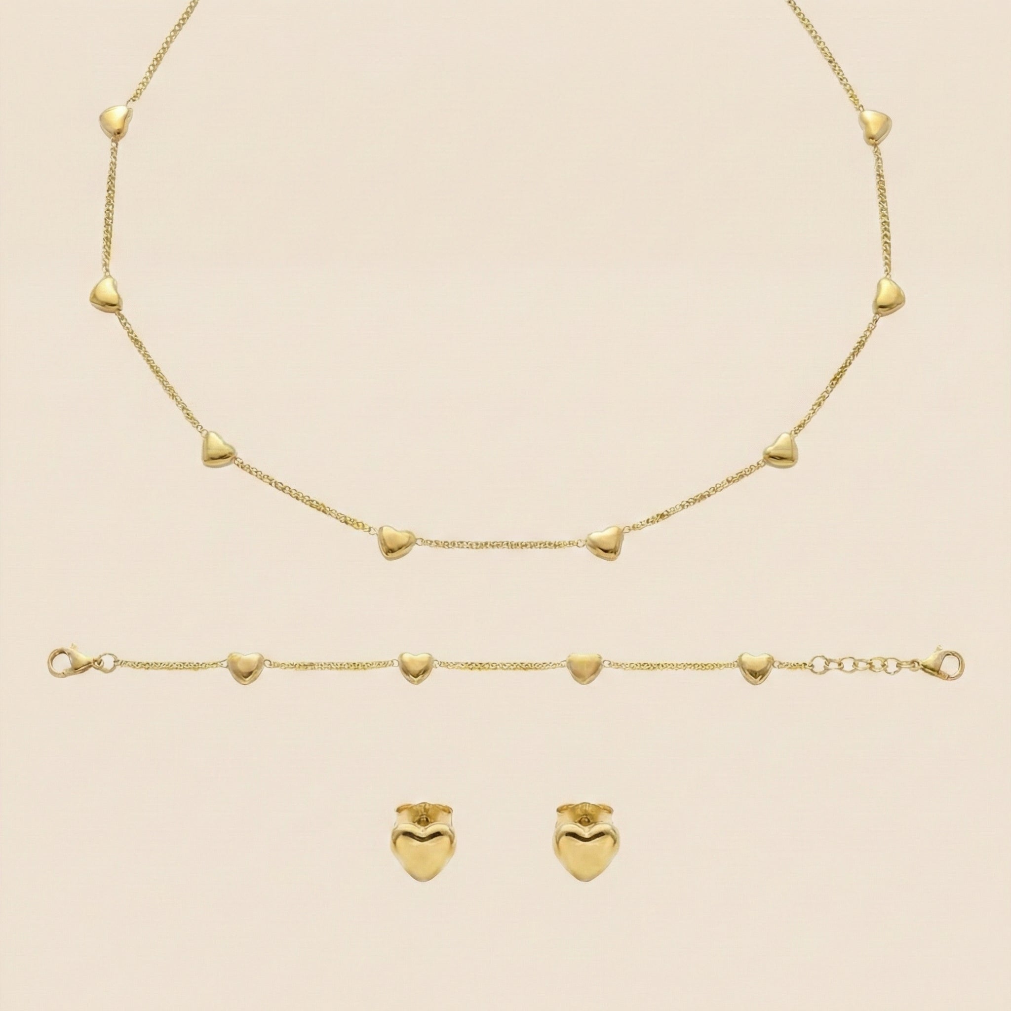 Pave Heart Necklace | Dainty Necklaces | Heart Earrings