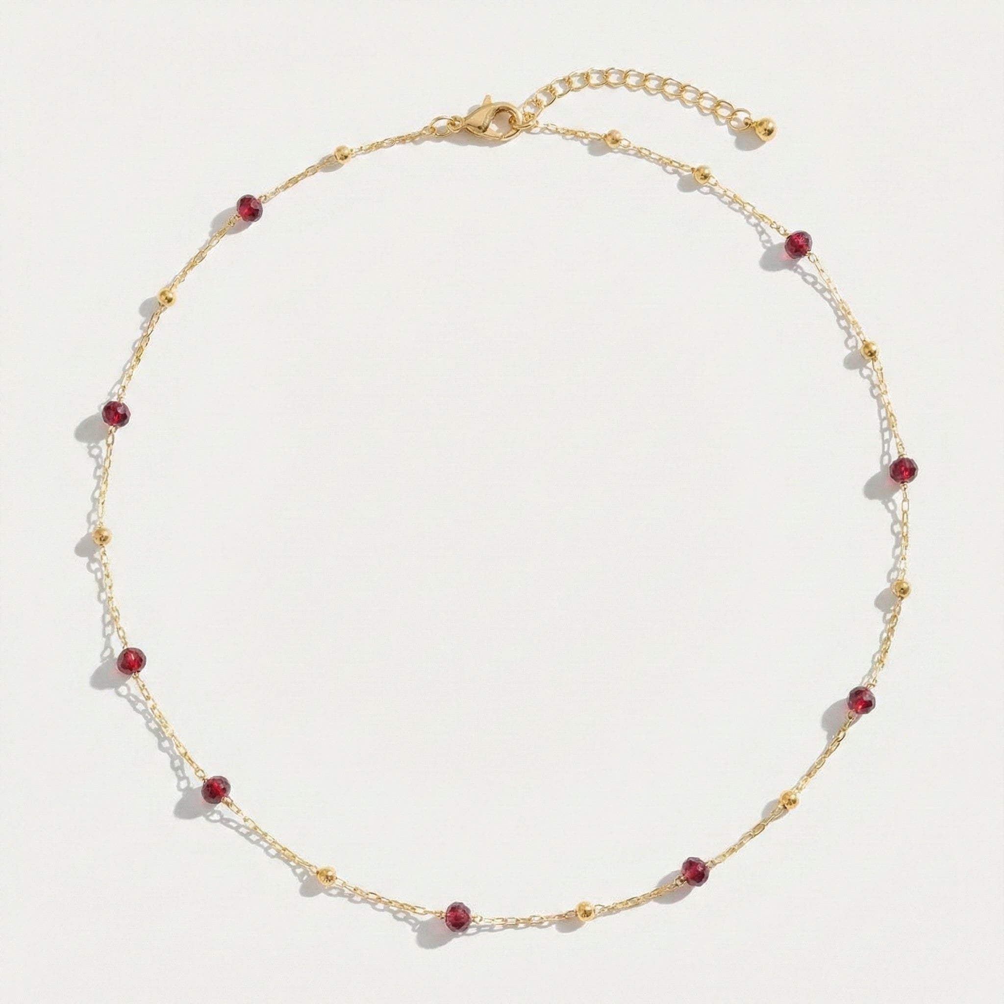 Red Ruby Necklace | 18K Gold Red Ruby Necklace
