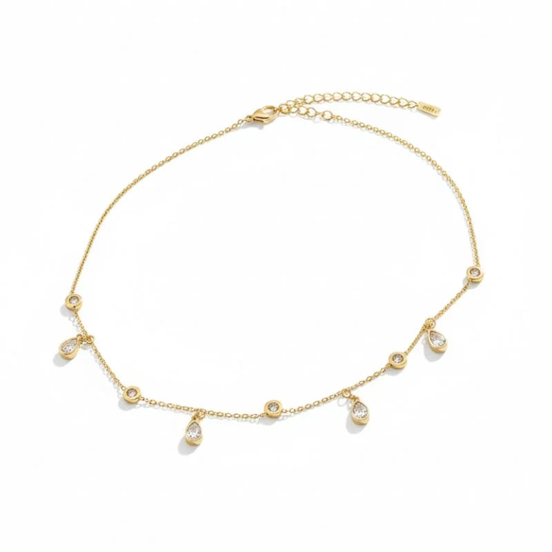 Teardrop Diamond | Diamond Teardrop Necklace | Vibellejewels