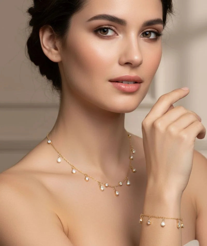 Teardrop Diamond | Diamond Teardrop Necklace | Vibellejewels