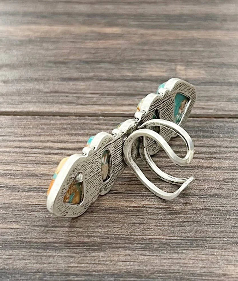 Very-Big Gemstone Adjustable Ring