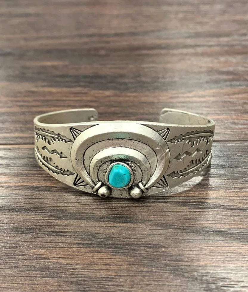 Western Turquoise Cuff Bracelet