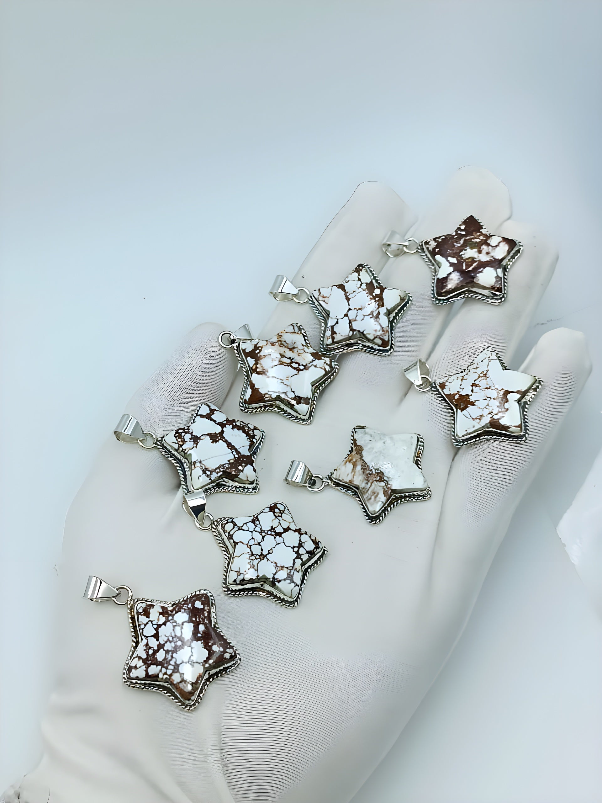 Wholesale Lot Assorted Wild Horse Magnesite Teardrop Earrings – Silver Plated 925 Stamped Dangle Earrings
